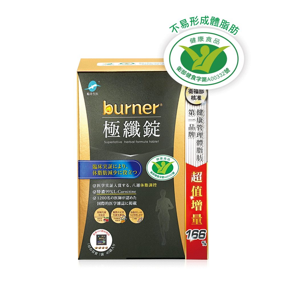 船井®burner®倍熱®健字號極纖錠(黑金版)160顆入